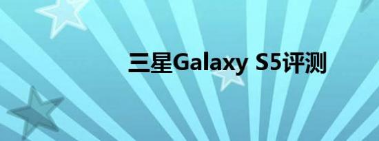 三星Galaxy S5评测