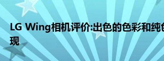 LG Wing相机评价:出色的色彩和纯色室内表现