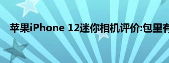 苹果iPhone 12迷你相机评价:包里有干坤