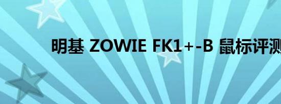 明基 ZOWIE FK1+-B 鼠标评测