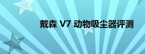 戴森 V7 动物吸尘器评测