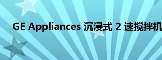 GE Appliances 沉浸式 2 速搅拌机评论