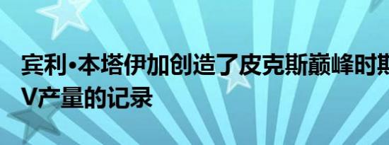 宾利·本塔伊加创造了皮克斯巅峰时期最快SUV产量的记录