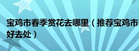 宝鸡市春季赏花去哪里（推荐宝鸡市春季赏花好去处）