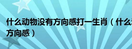 什么动物没有方向感打一生肖（什么动物没有方向感）