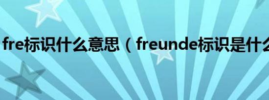 fre标识什么意思（freunde标识是什么意思）