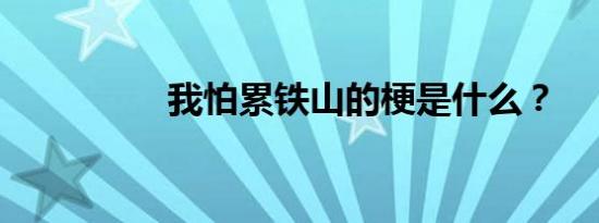 我怕累铁山的梗是什么？