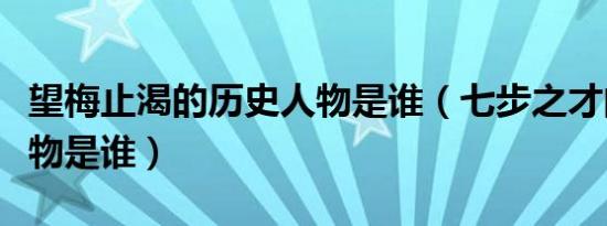 望梅止渴的历史人物是谁（七步之才的历史人物是谁）