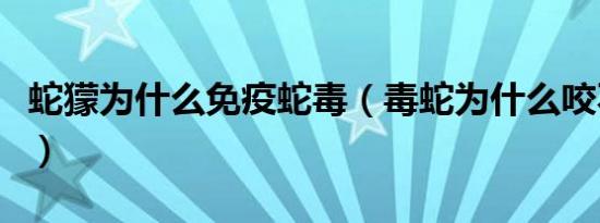 蛇獴为什么免疫蛇毒（毒蛇为什么咬不死蛇獴）