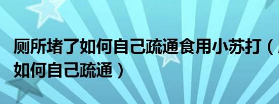 厕所堵了如何自己疏通食用小苏打（厕所堵了如何自己疏通）