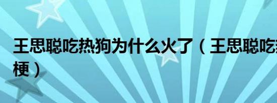 王思聪吃热狗为什么火了（王思聪吃热狗什么梗）