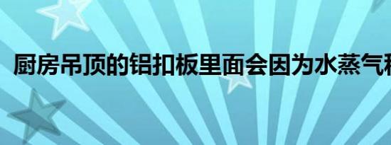 厨房吊顶的铝扣板里面会因为水蒸气积水吗