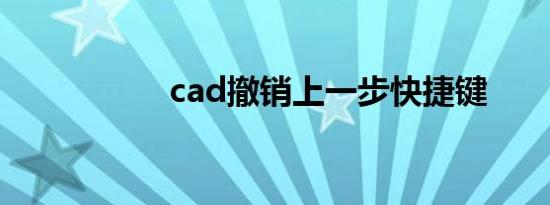 cad撤销上一步快捷键