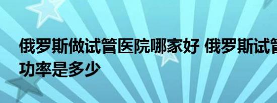 俄罗斯做试管医院哪家好 俄罗斯试管婴儿成功率是多少 