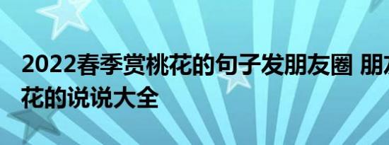 2022春季赏桃花的句子发朋友圈 朋友圈晒桃花的说说大全