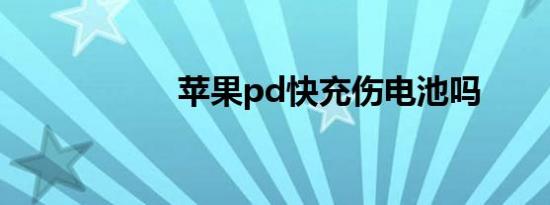 苹果pd快充伤电池吗