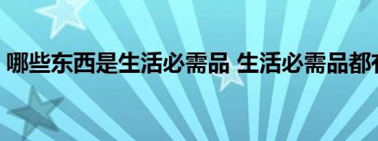 哪些东西是生活必需品 生活必需品都有哪些 