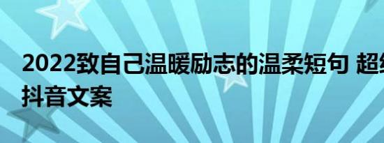 2022致自己温暖励志的温柔短句 超级阳光的抖音文案