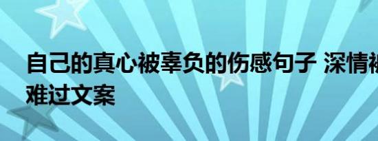 自己的真心被辜负的伤感句子 深情被辜负的难过文案