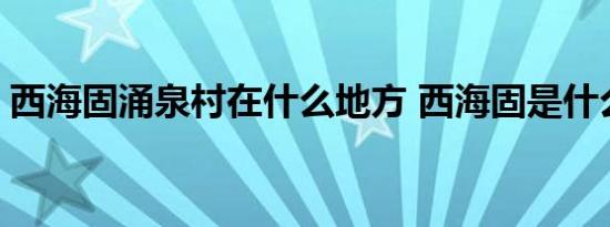 西海固涌泉村在什么地方 西海固是什么地方 