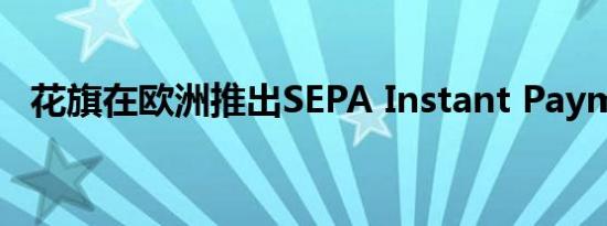 花旗在欧洲推出SEPA Instant Payments