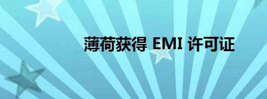 薄荷获得 EMI 许可证