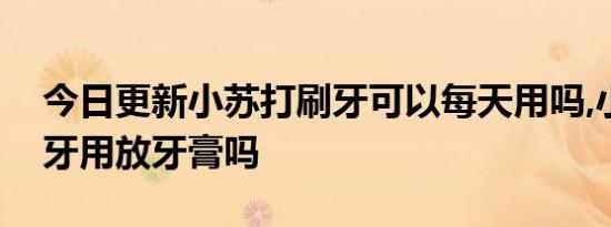 今日更新小苏打刷牙可以每天用吗,小苏打刷牙用放牙膏吗