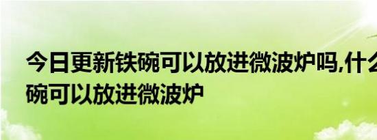 今日更新铁碗可以放进微波炉吗,什么材质的碗可以放进微波炉