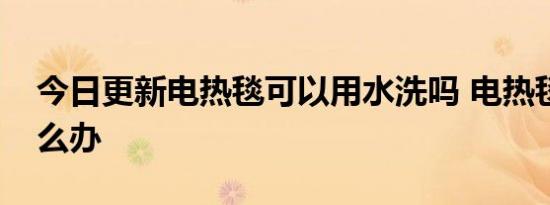 今日更新电热毯可以用水洗吗 电热毯脏了怎么办