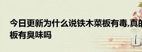 今日更新为什么说铁木菜板有毒,真的铁木砧板有臭味吗