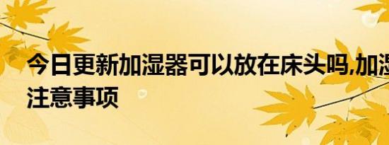 今日更新加湿器可以放在床头吗,加湿器摆放注意事项