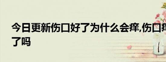 今日更新伤口好了为什么会痒,伤口痒是感染了吗