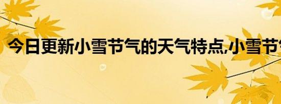 今日更新小雪节气的天气特点,小雪节气的诗