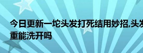 今日更新一坨头发打死结用妙招,头发打结严重能洗开吗