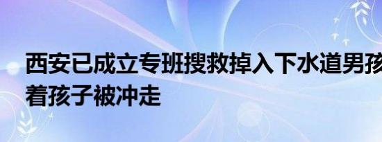 西安已成立专班搜救掉入下水道男孩 父亲看着孩子被冲走