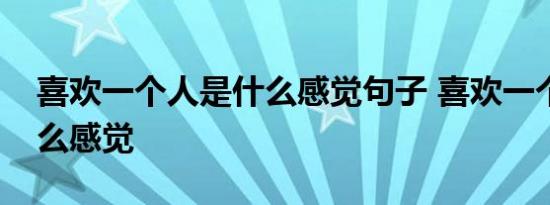 喜欢一个人是什么感觉句子 喜欢一个人是什么感觉 