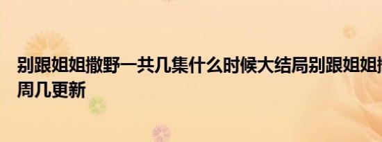 别跟姐姐撒野一共几集什么时候大结局别跟姐姐撒野追剧每周几更新