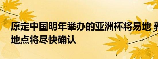 原定中国明年举办的亚洲杯将易地 新的比赛地点将尽快确认