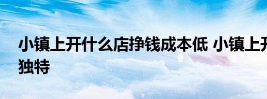 小镇上开什么店挣钱成本低 小镇上开什么店独特 