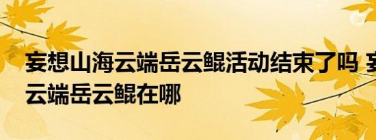 妄想山海云端岳云鲲活动结束了吗 妄想山海云端岳云鲲在哪 