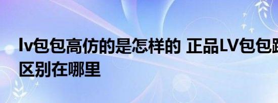 lv包包高仿的是怎样的 正品LV包包跟高仿的区别在哪里 