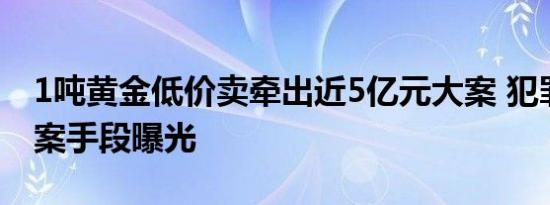 1吨黄金低价卖牵出近5亿元大案 犯罪团伙作案手段曝光