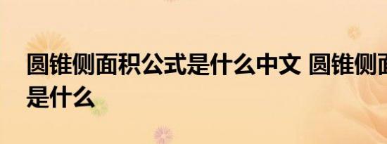 圆锥侧面积公式是什么中文 圆锥侧面积公式是什么 