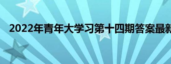 2022年青年大学习第十四期答案最新分享