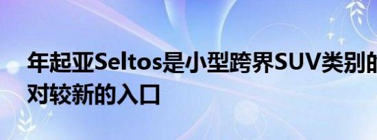 年起亚Seltos是小型跨界SUV类别的一个相对较新的入口