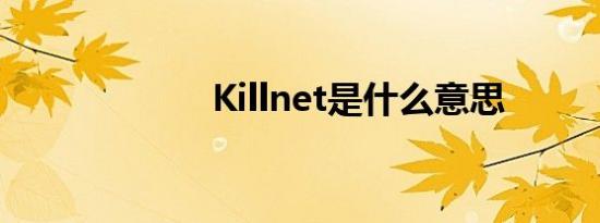 Killnet是什么意思