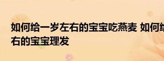 如何给一岁左右的宝宝吃燕麦 如何给一岁左右的宝宝理发 