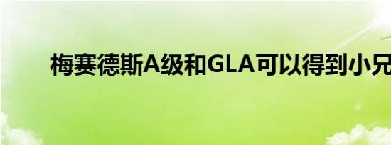 梅赛德斯A级和GLA可以得到小兄弟