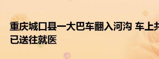 重庆城口县一大巴车翻入河沟 车上共20余人已送往就医