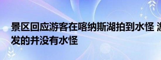 景区回应游客在喀纳斯湖拍到水怪 游客随便发的并没有水怪